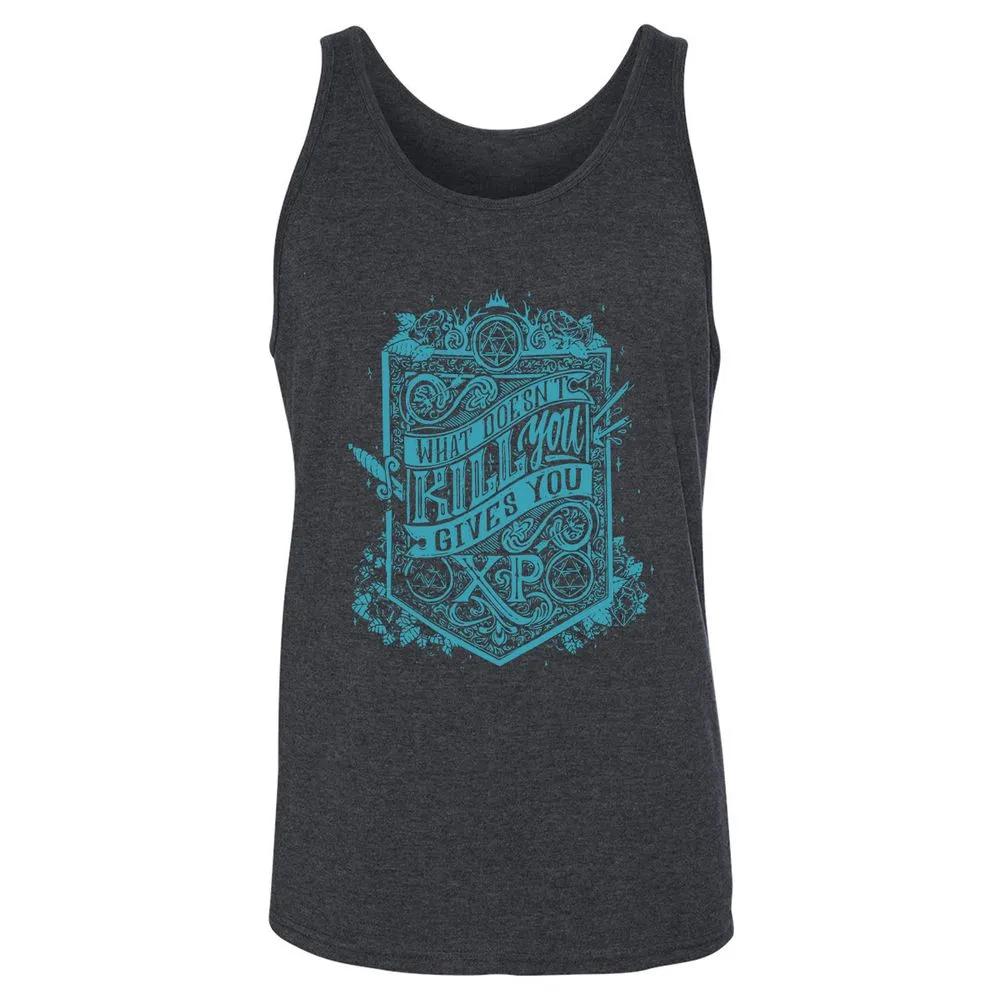 What Doesn't Kill You Gives You XP Unisex Jersey Tank - Dark Grey Heather - 6