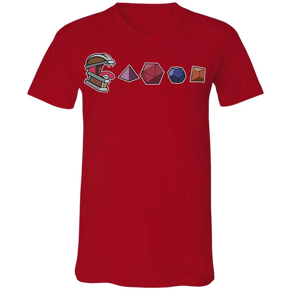 Mimic And Dices Unisex V-Neck T-Shirt - Red - 3