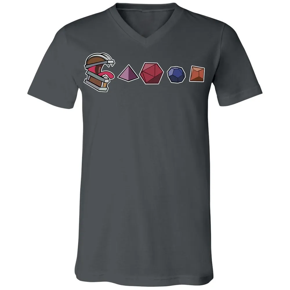 Mimic And Dices Unisex V-Neck T-Shirt - Asphalt - 12