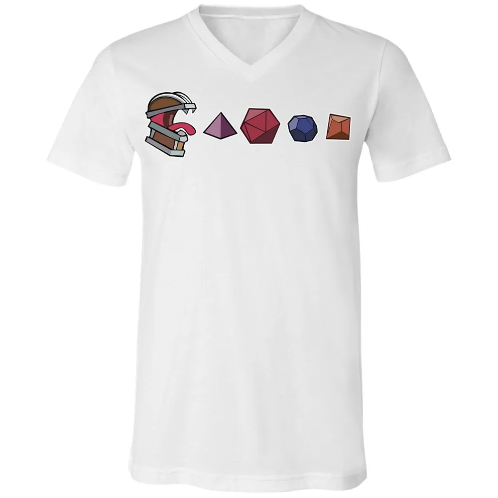 Mimic And Dices Unisex V-Neck T-Shirt - White - 5
