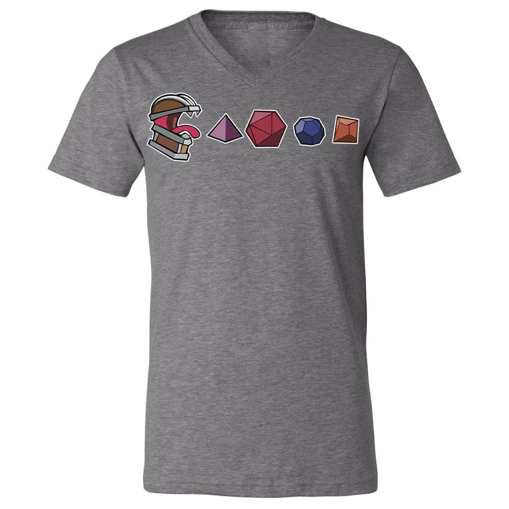 Mimic And Dices Unisex V-Neck T-Shirt - Deep Heather - 13