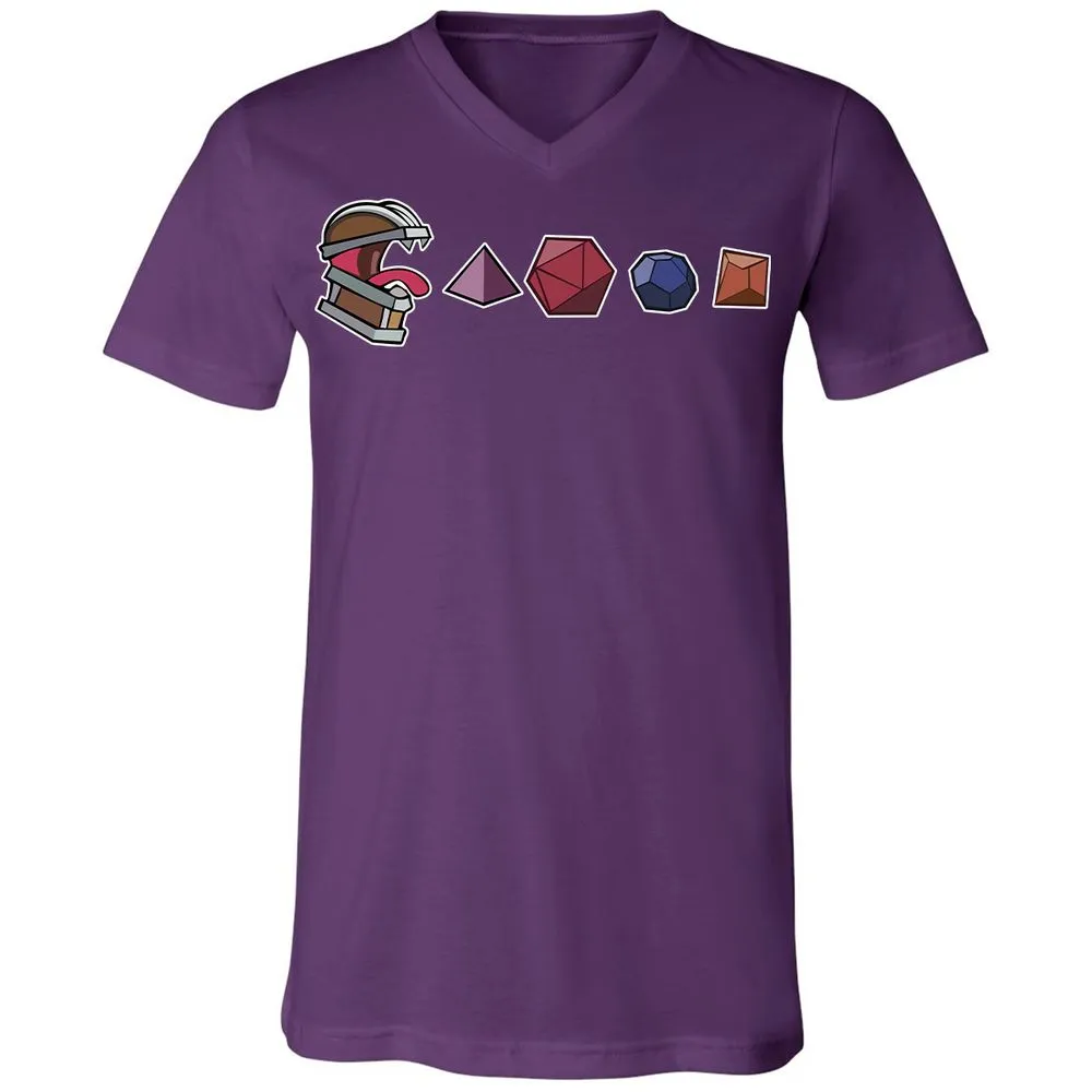Mimic And Dices Unisex V-Neck T-Shirt - Team Purple - 9