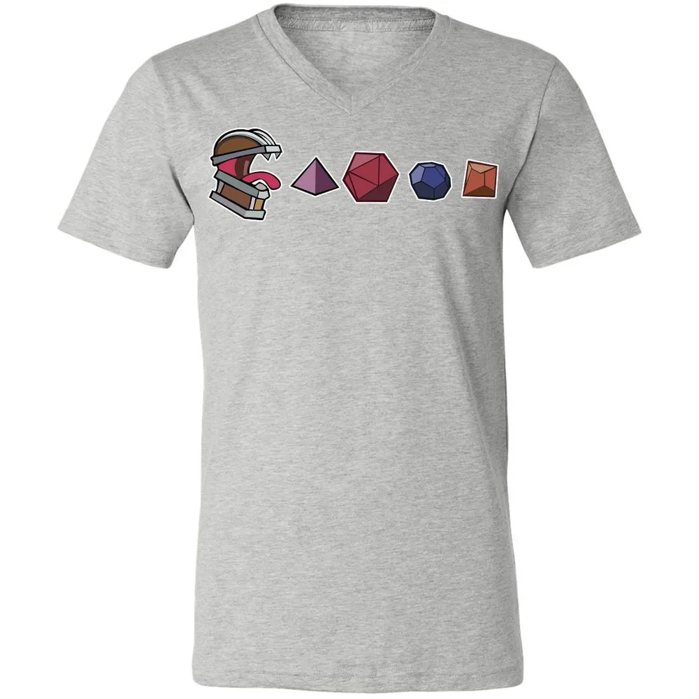 Mimic And Dices Unisex V-Neck T-Shirt - Athletic Heather - 7