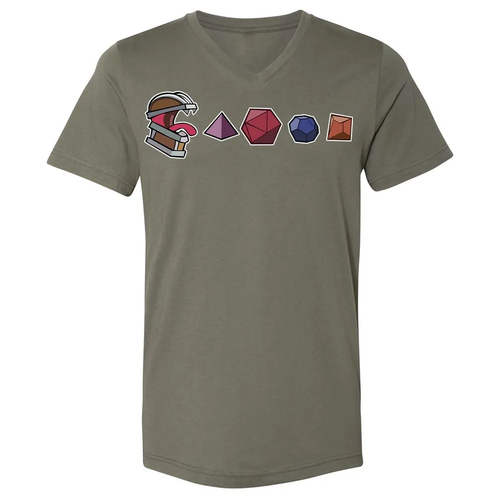 Mimic And Dices Unisex V-Neck T-Shirt - Military Green - 10