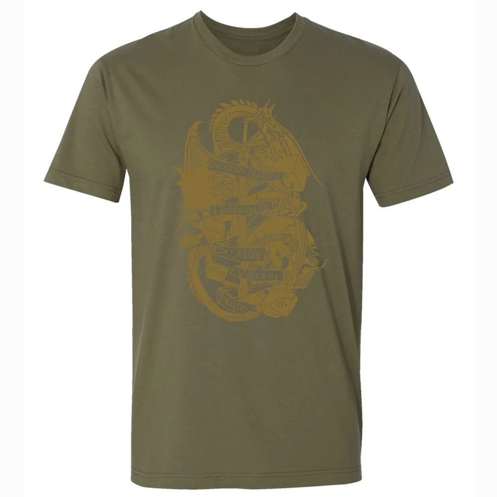 Dungeon Master Dragon Premium Unisex T-Shirt - Military Green - 5