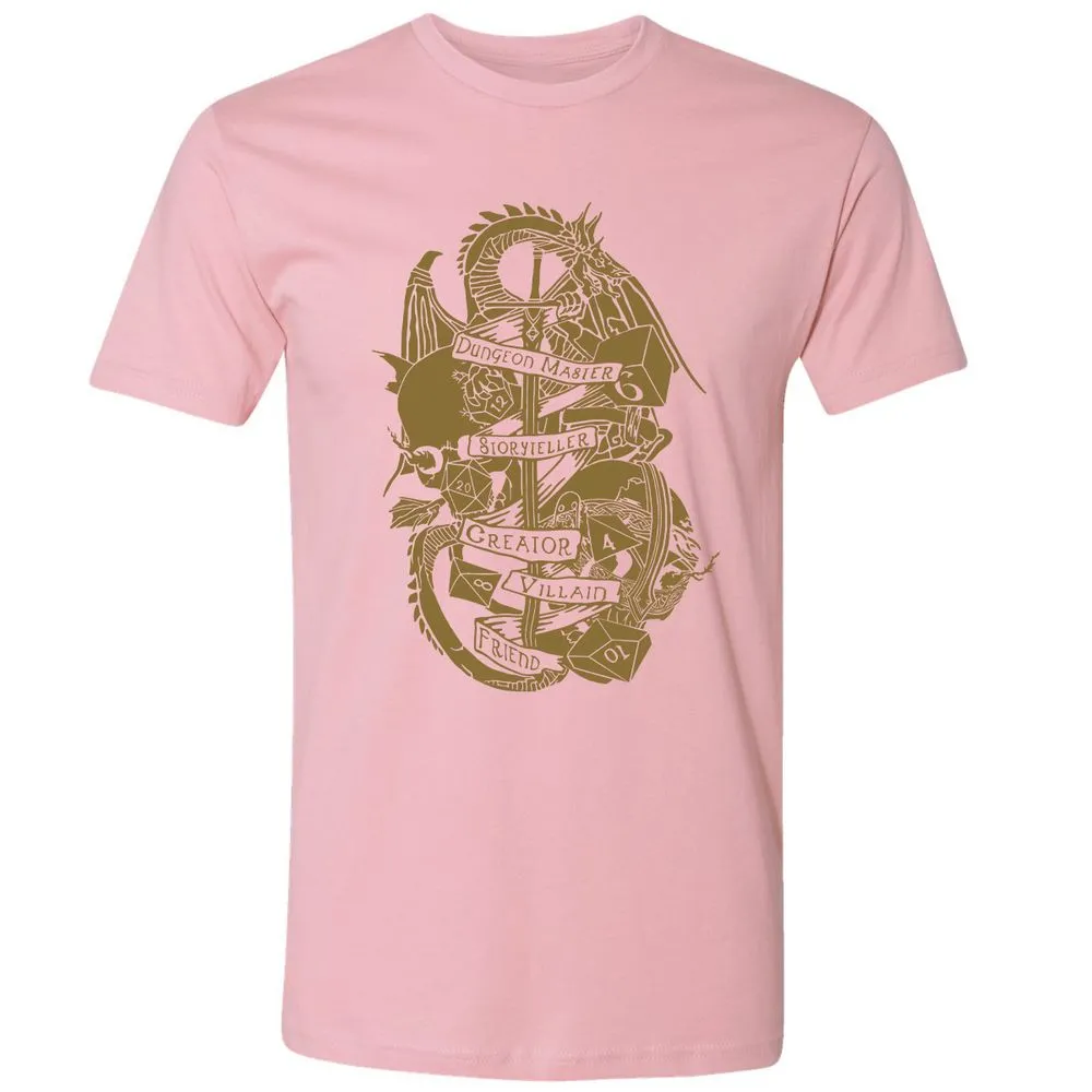 Dungeon Master Dragon Premium Unisex T-Shirt - Light Pink - 3
