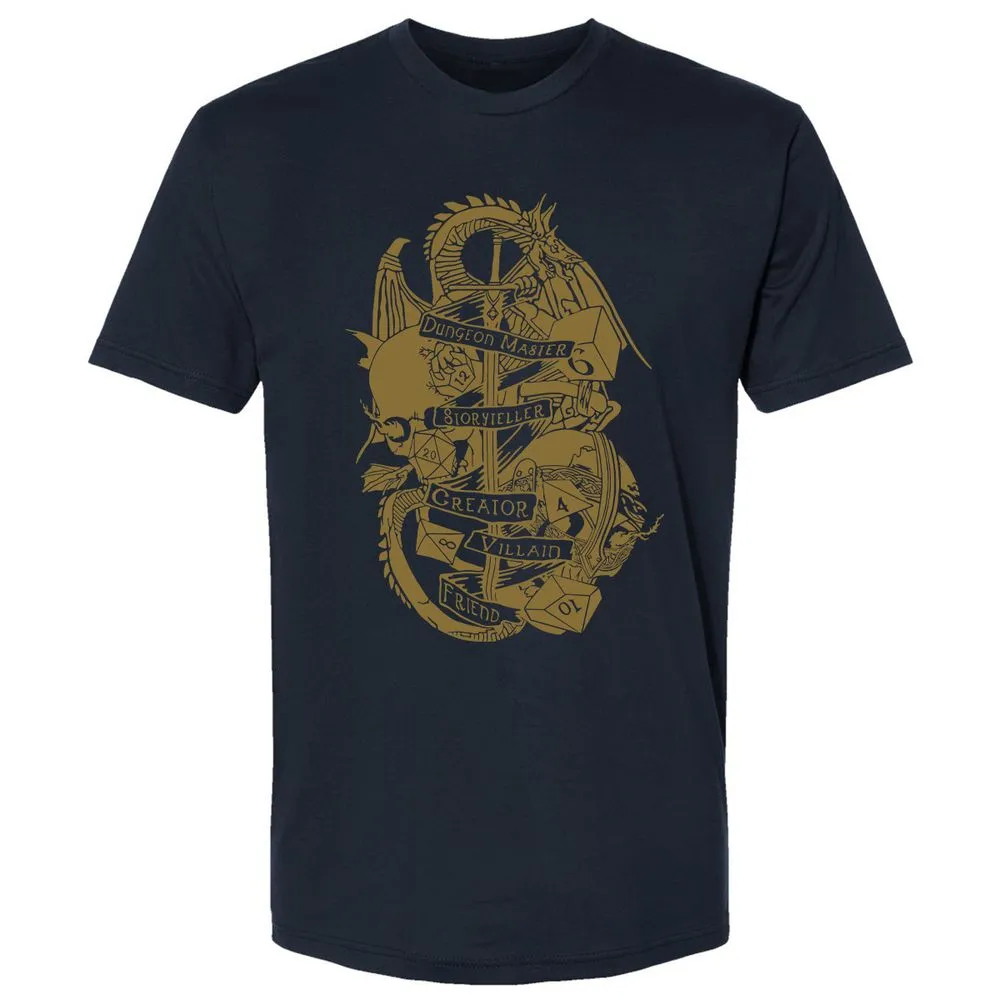 Dungeon Master Dragon Premium Unisex T-Shirt - Midnight Navy - 2