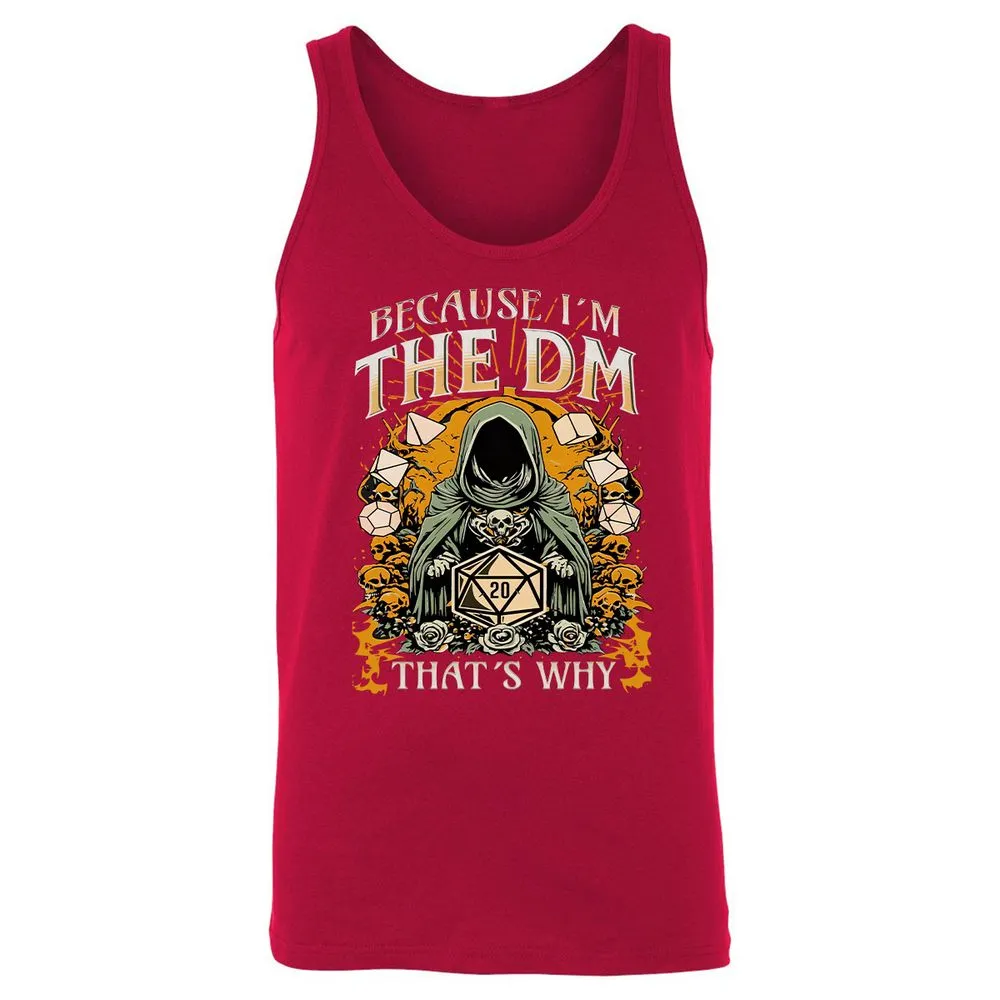 Because I'm DM That's Why Unisex Jersey Tank - Red - 11
