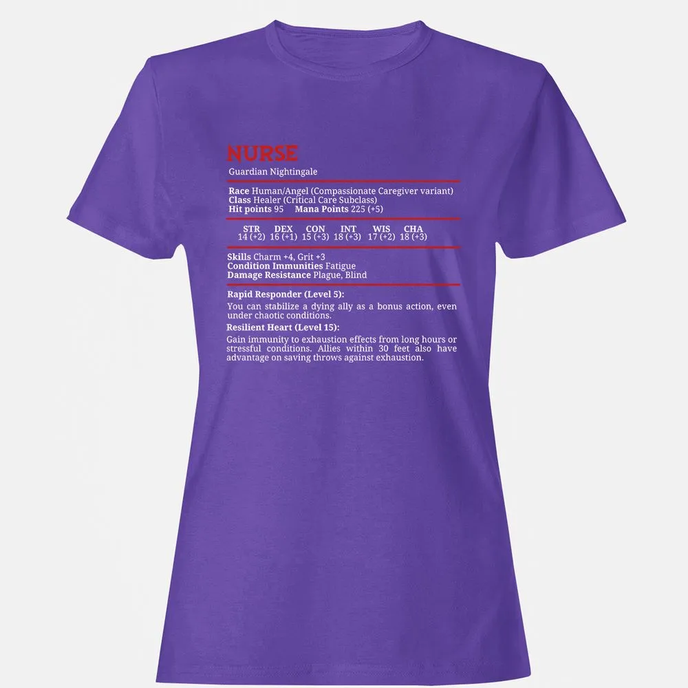 Nurse Stats Women's T-Shirt - Purple - 12