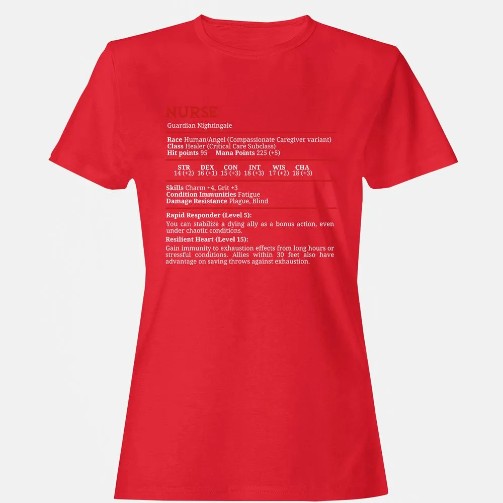 Nurse Stats Women's T-Shirt - Red - 13