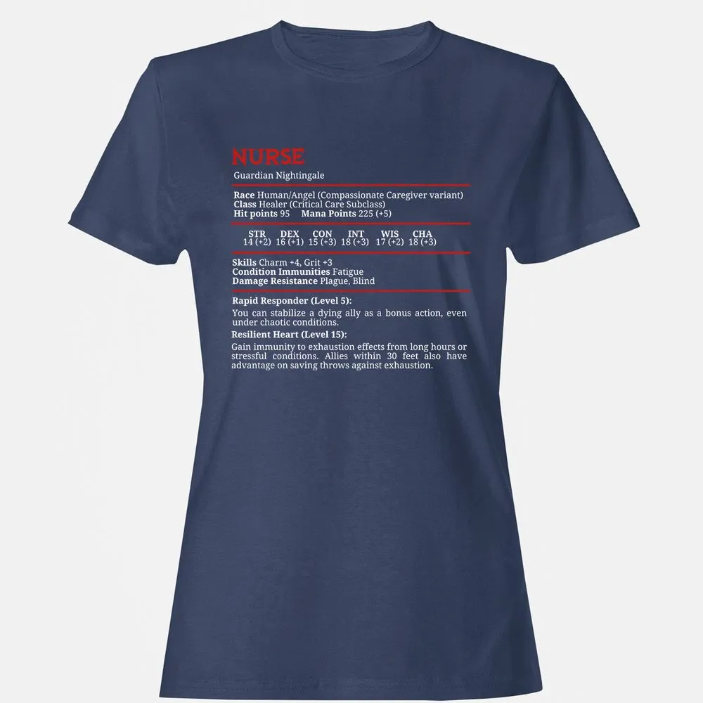 Nurse Stats Women's T-Shirt - Navy - 10