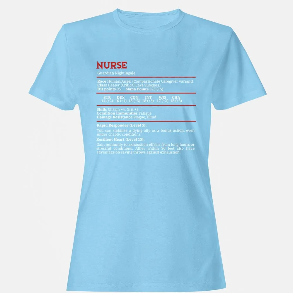 Nurse Stats Women's T-Shirt - Light Blue - 8