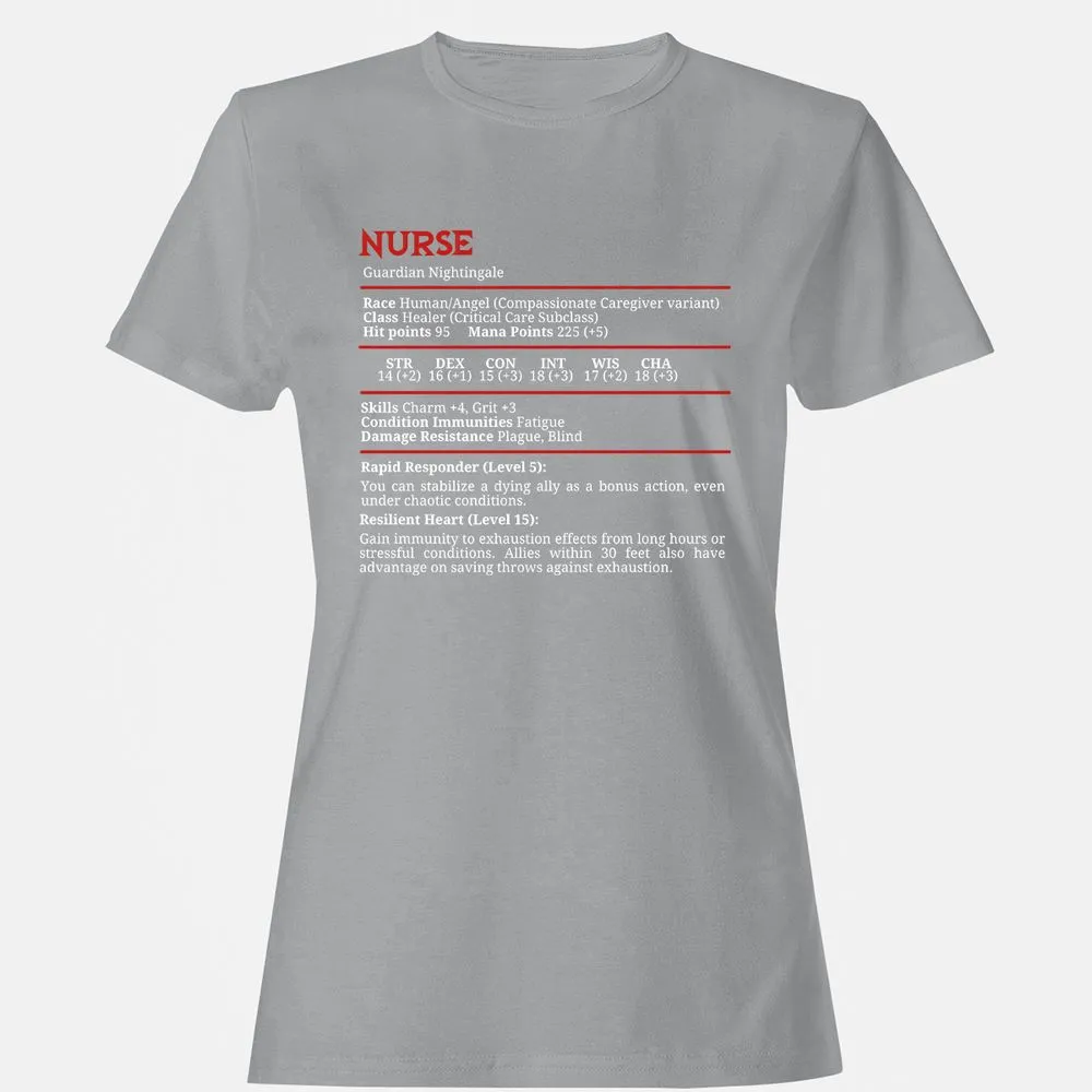 Nurse Stats Women's T-Shirt - Sport Grey - 15