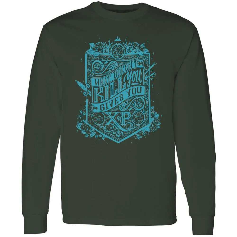 What Doesn't Kill You Gives You XP Long Sleeve T-Shirt - Forest Green - 4