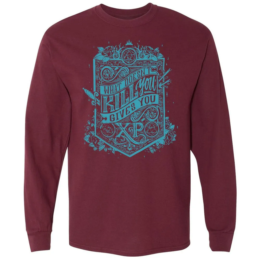 What Doesn't Kill You Gives You XP Long Sleeve T-Shirt - Maroon - 11