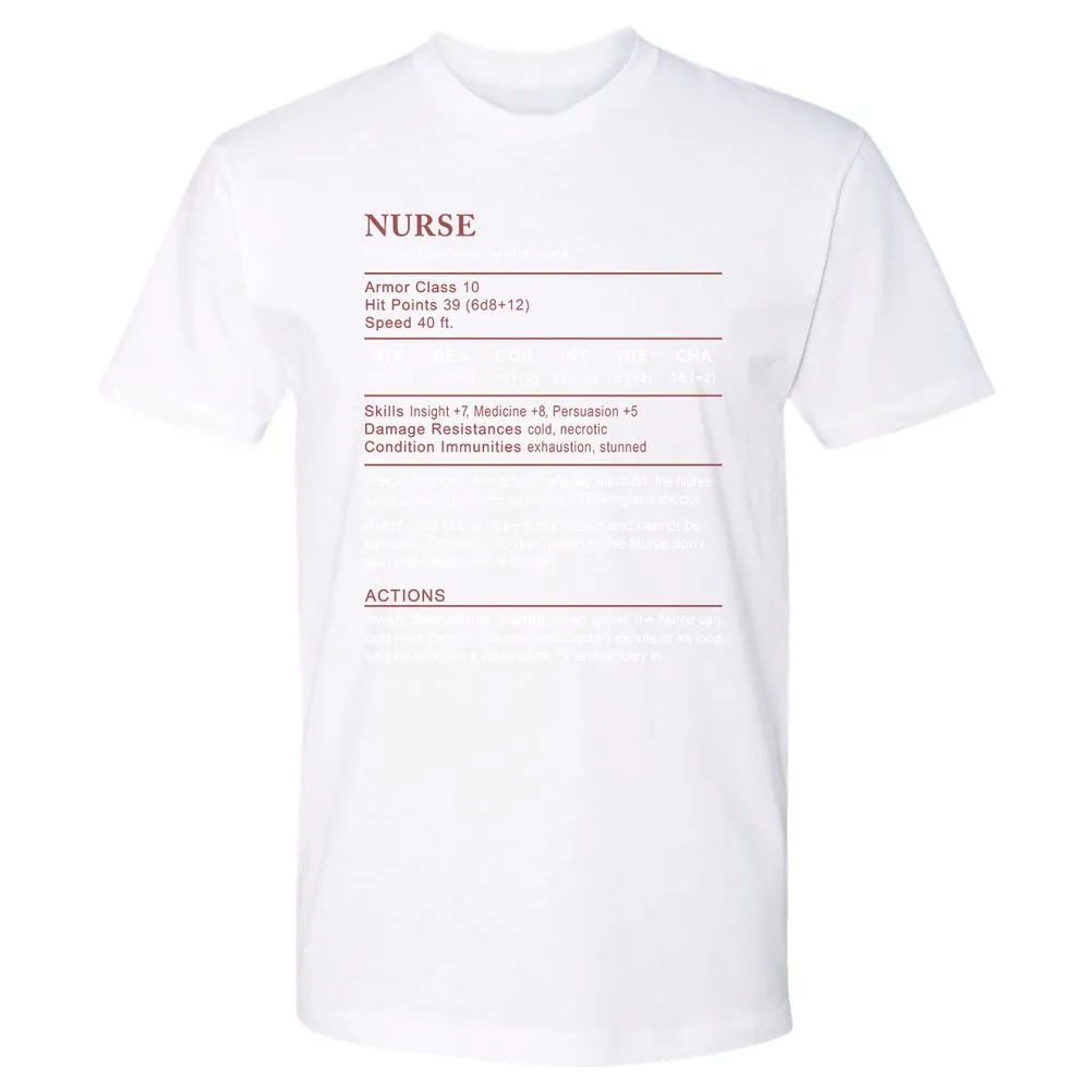 Nurse Stats 2 Premium Unisex T-Shirt - White - 4