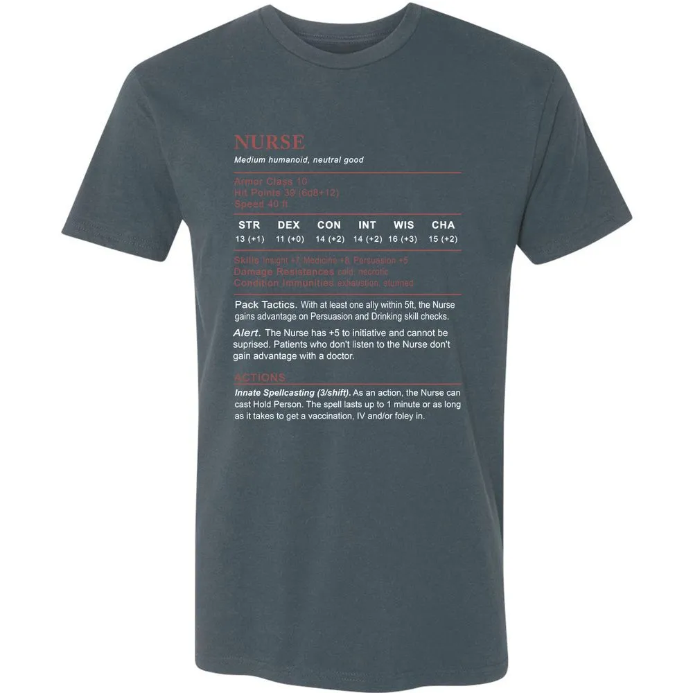 Nurse Stats 2 Premium Unisex T-Shirt - Indigo - 15