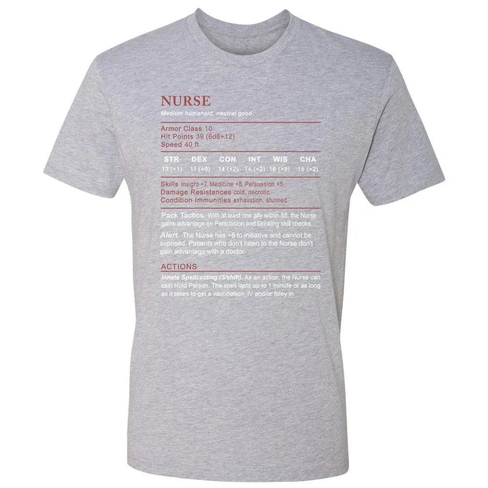 Nurse Stats 2 Premium Unisex T-Shirt - Heather Grey - 9