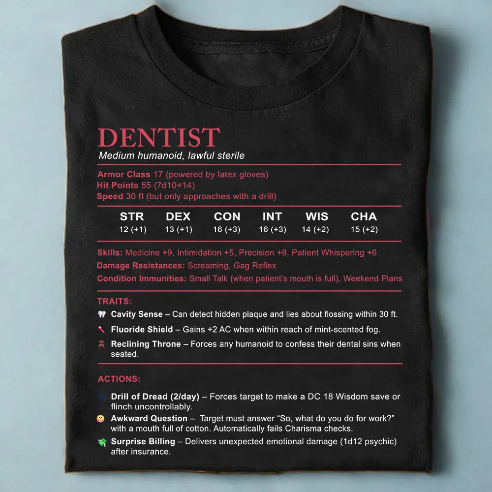 Dentist Stats Classic Unisex T-Shirt - 1