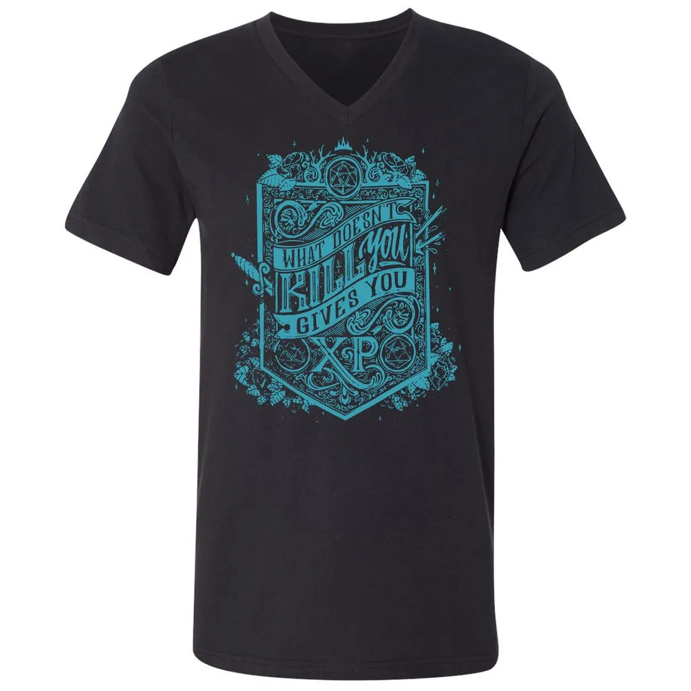 What Doesn't Kill You Gives You XP Unisex V-Neck T-Shirt - Black - 1