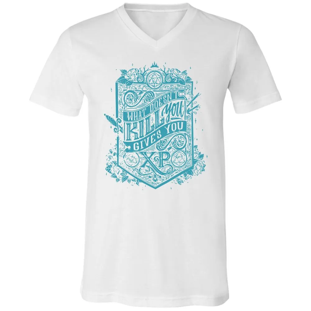 What Doesn't Kill You Gives You XP Unisex V-Neck T-Shirt - White - 5
