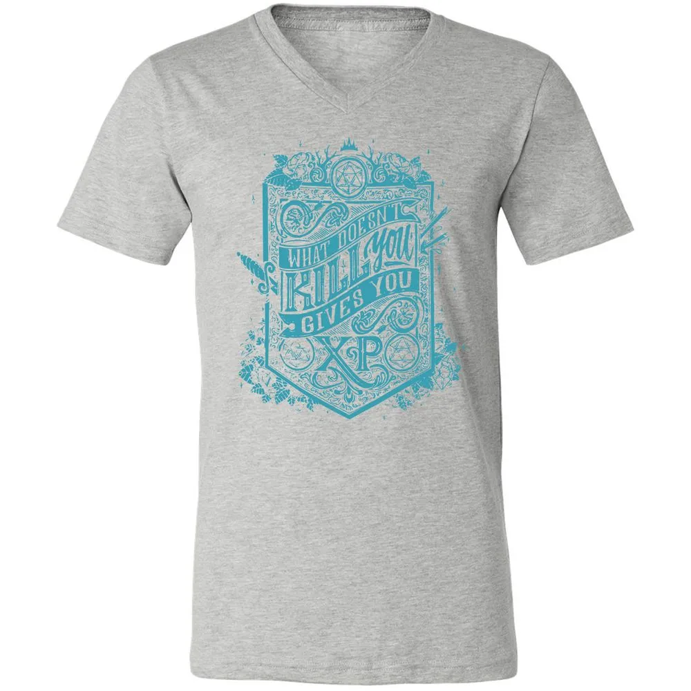 What Doesn't Kill You Gives You XP Unisex V-Neck T-Shirt - Athletic Heather - 7