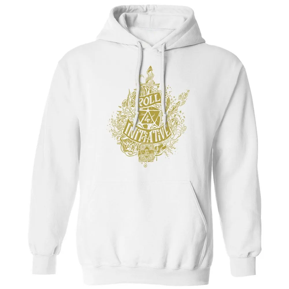 Roll Initiative Classic Unisex Hoodie - White - 11