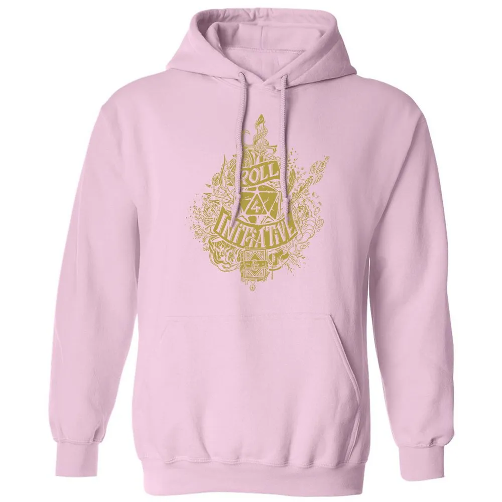 Roll Initiative Classic Unisex Hoodie - Light Pink - 3