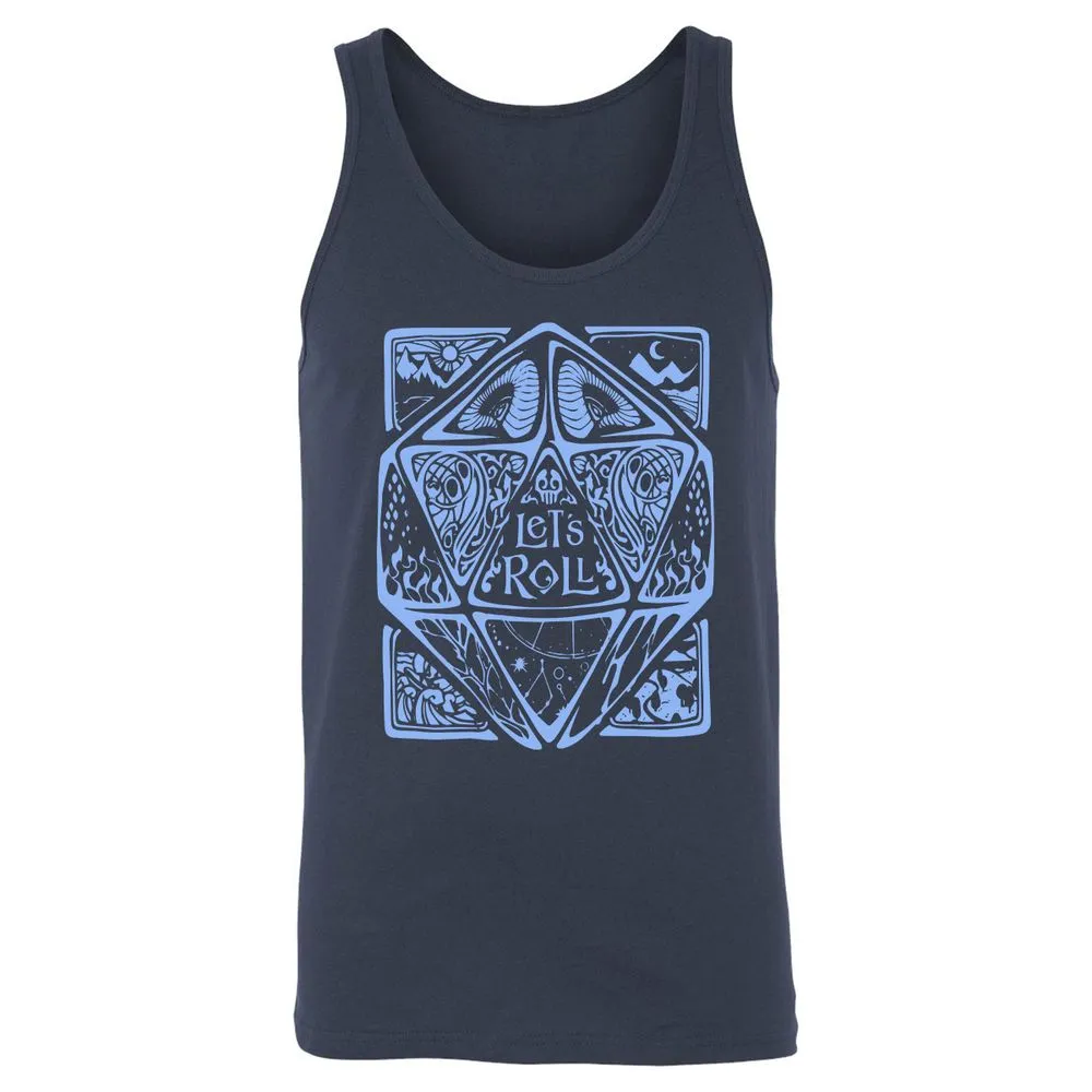 Let's Roll Unisex Jersey Tank - Navy - 2