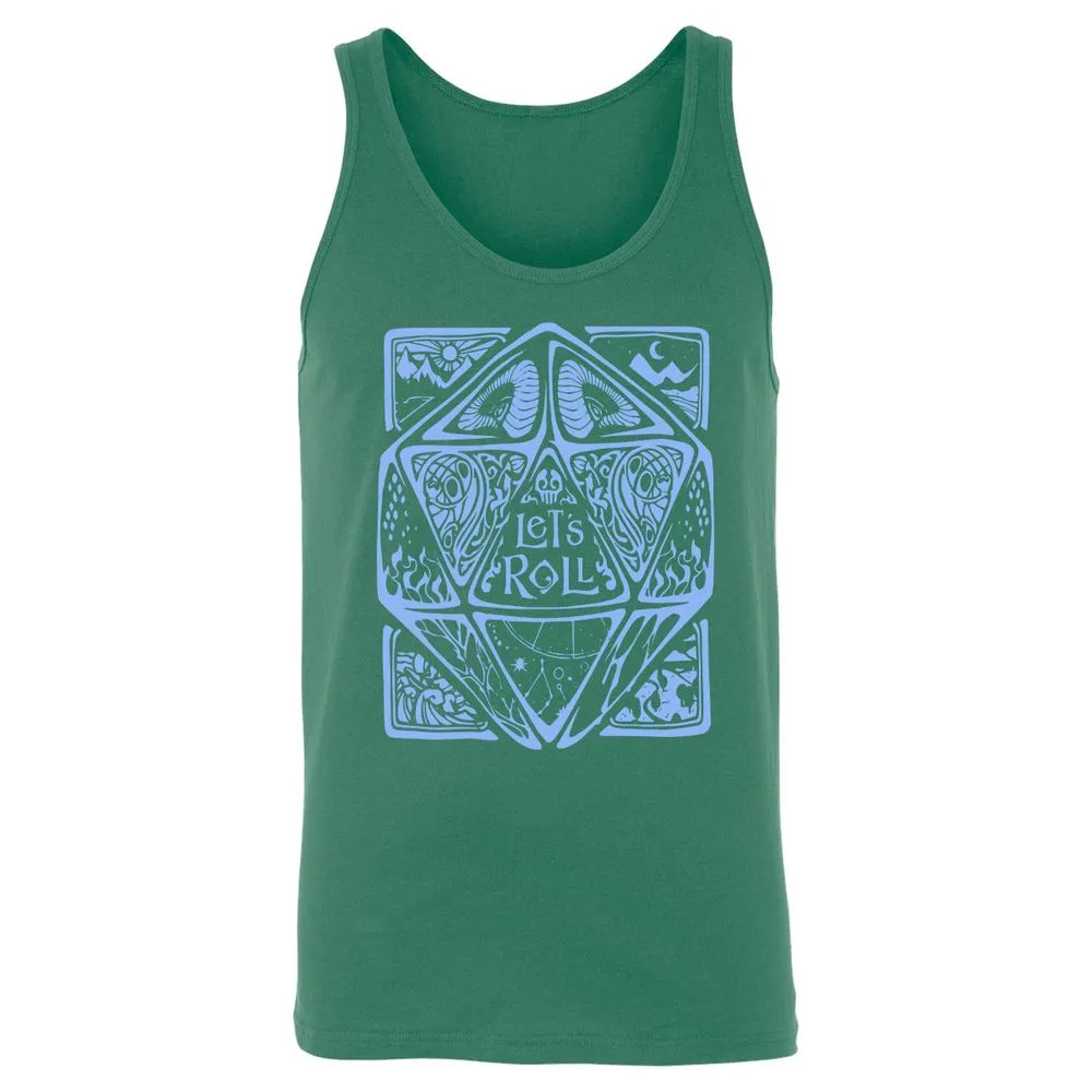 Let's Roll Unisex Jersey Tank - Kelly - 9