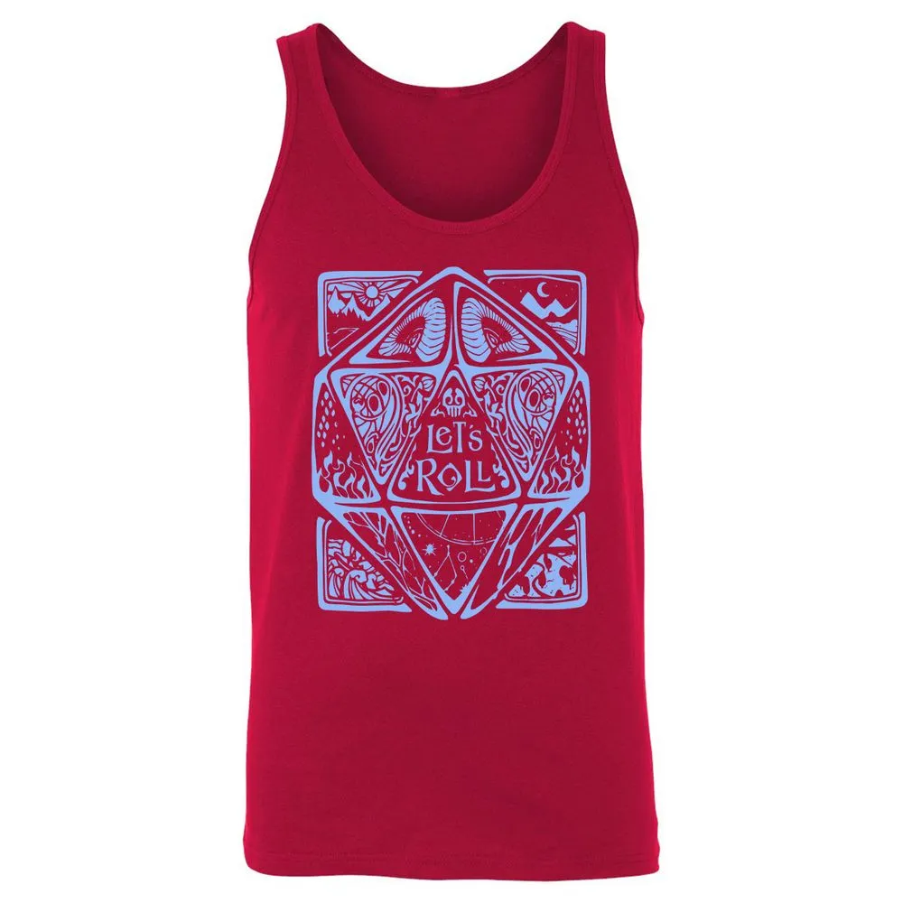 Let's Roll Unisex Jersey Tank - Red - 11