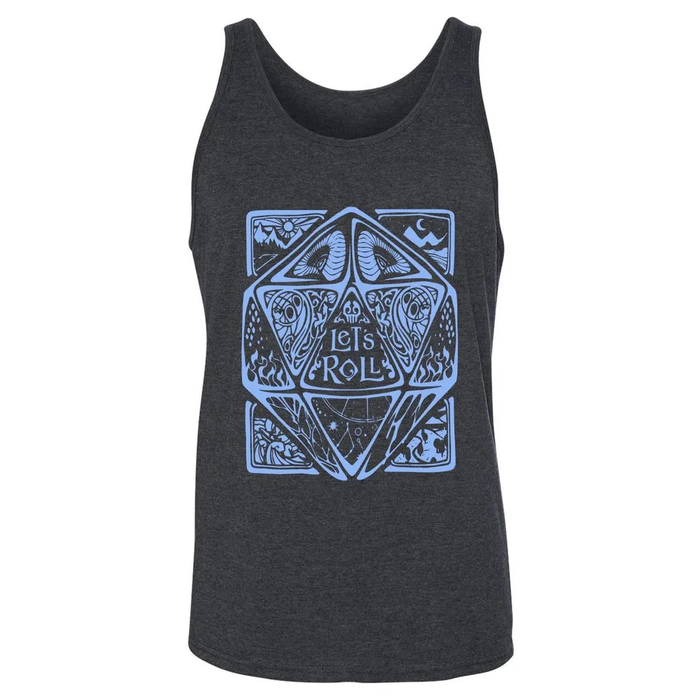 Let's Roll Unisex Jersey Tank - Dark Grey Heather - 6