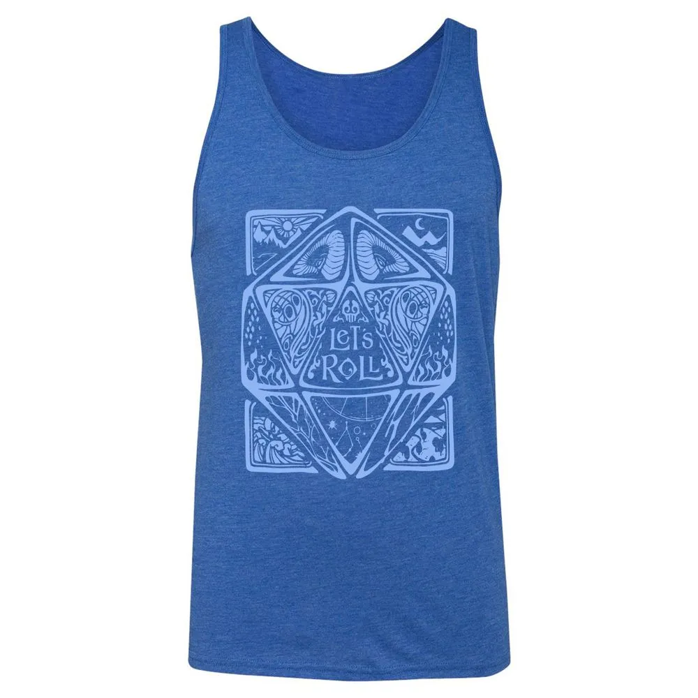 Let's Roll Unisex Jersey Tank - True Royal Triblend - 12