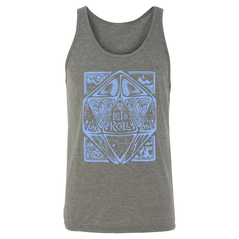 Let's Roll Unisex Jersey Tank - Grey Triblend - 8