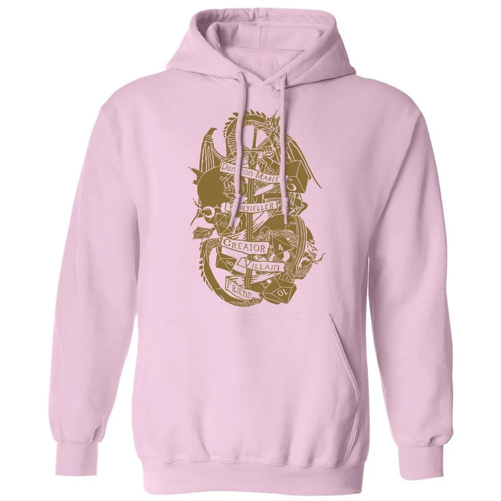 Dungeon Master Dragon Classic Unisex Hoodie - Light Pink - 3