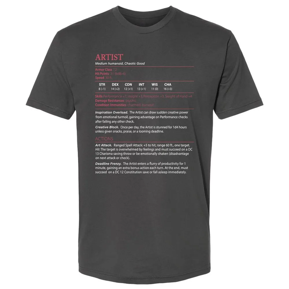 Artist Stats Premium Unisex T-Shirt - Heavy Metal - 8