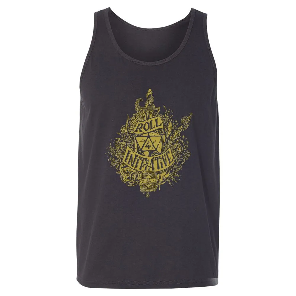 Roll Initiative Unisex Jersey Tank - Dark Grey - 7