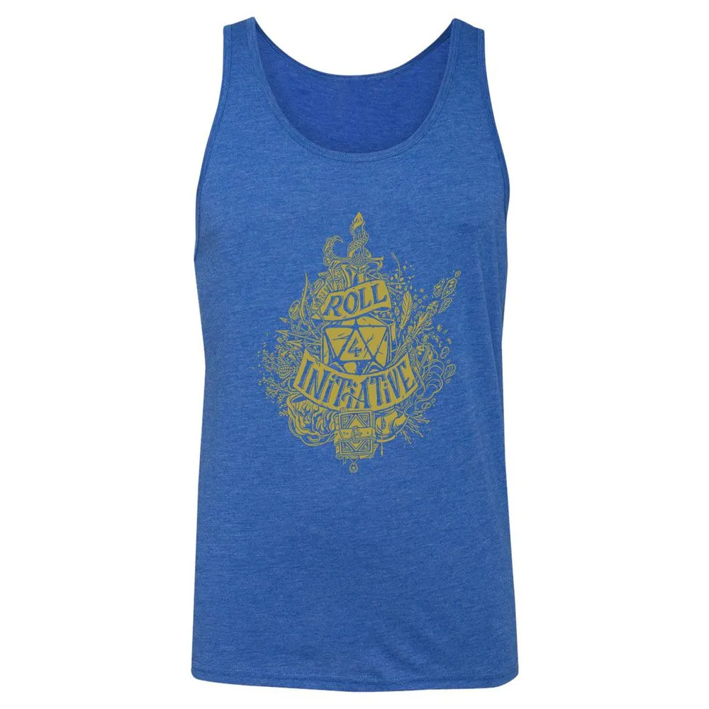 Roll Initiative Unisex Jersey Tank - True Royal Triblend - 12