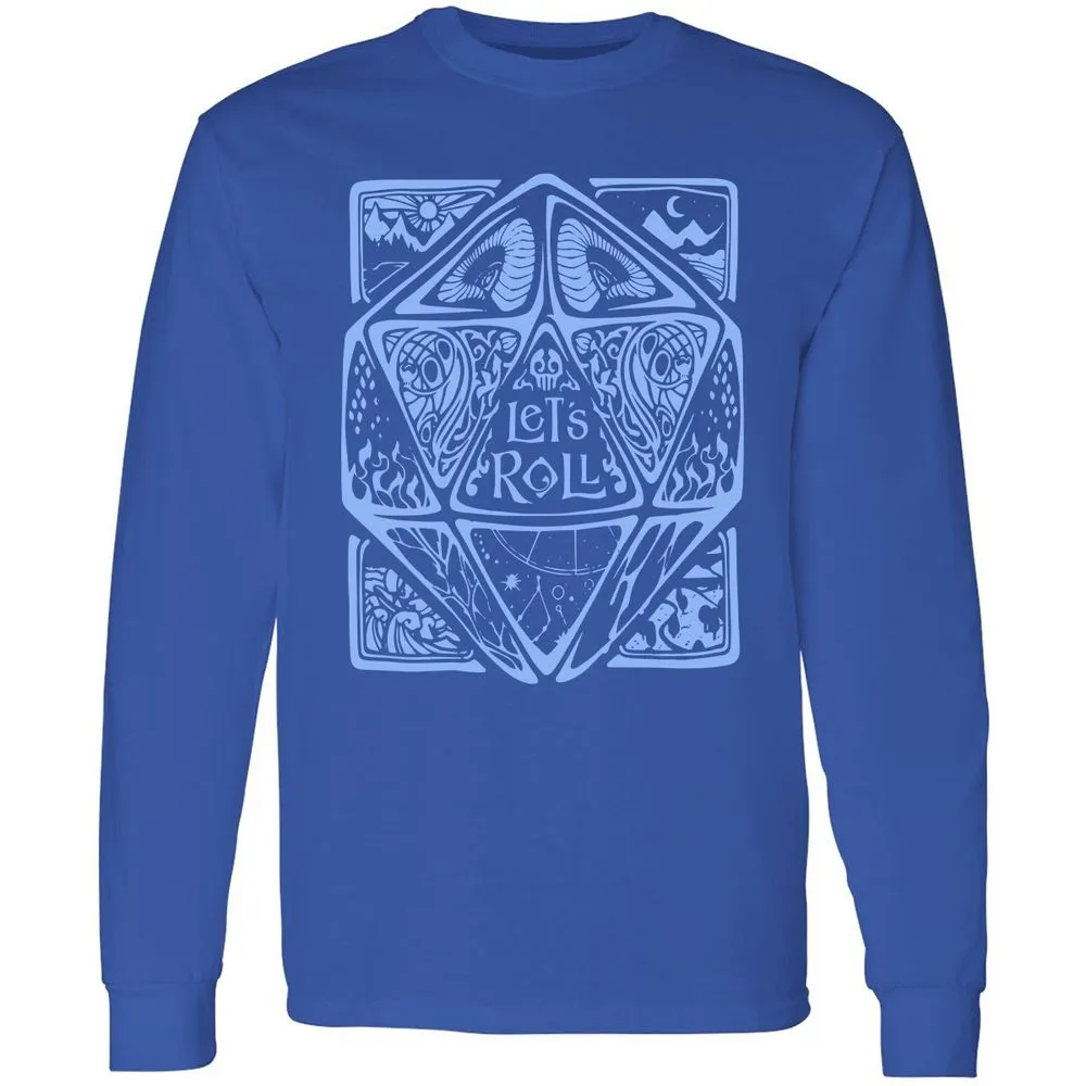 Let's Roll Long Sleeve T-Shirt - Royal - 8