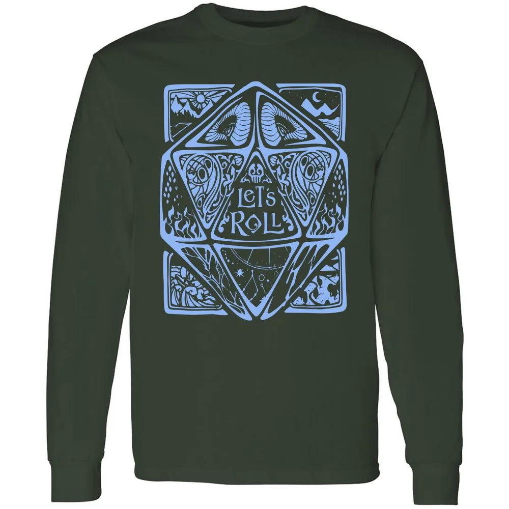 Let's Roll Long Sleeve T-Shirt - Forest Green - 4