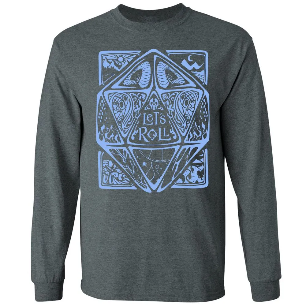 Let's Roll Long Sleeve T-Shirt - Dark Heather - 15