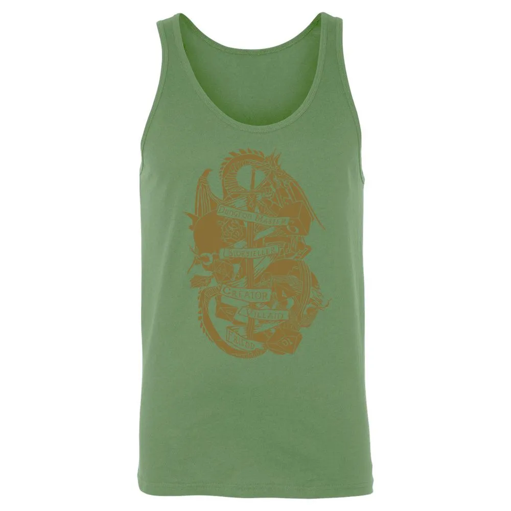 Dungeon Master Dragon Unisex Jersey Tank - Leaf - 10