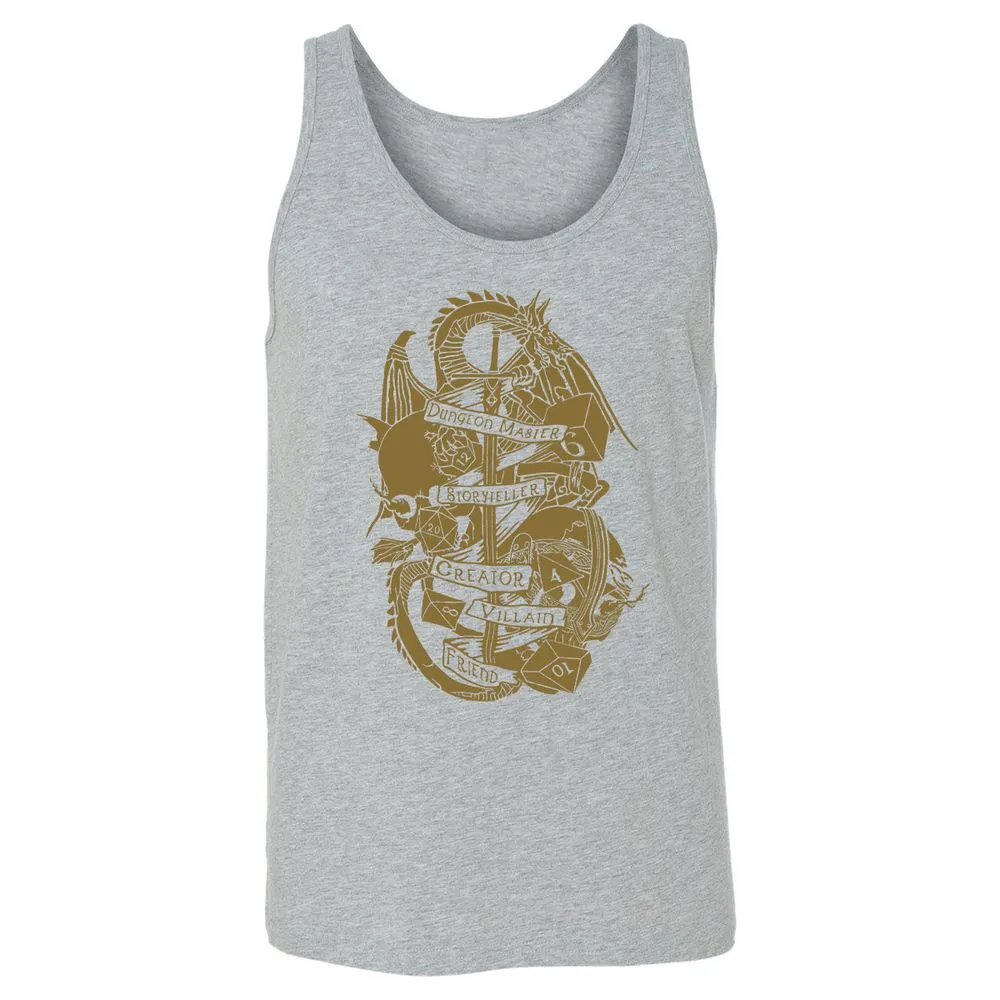 Dungeon Master Dragon Unisex Jersey Tank - Athletic Heather - 4