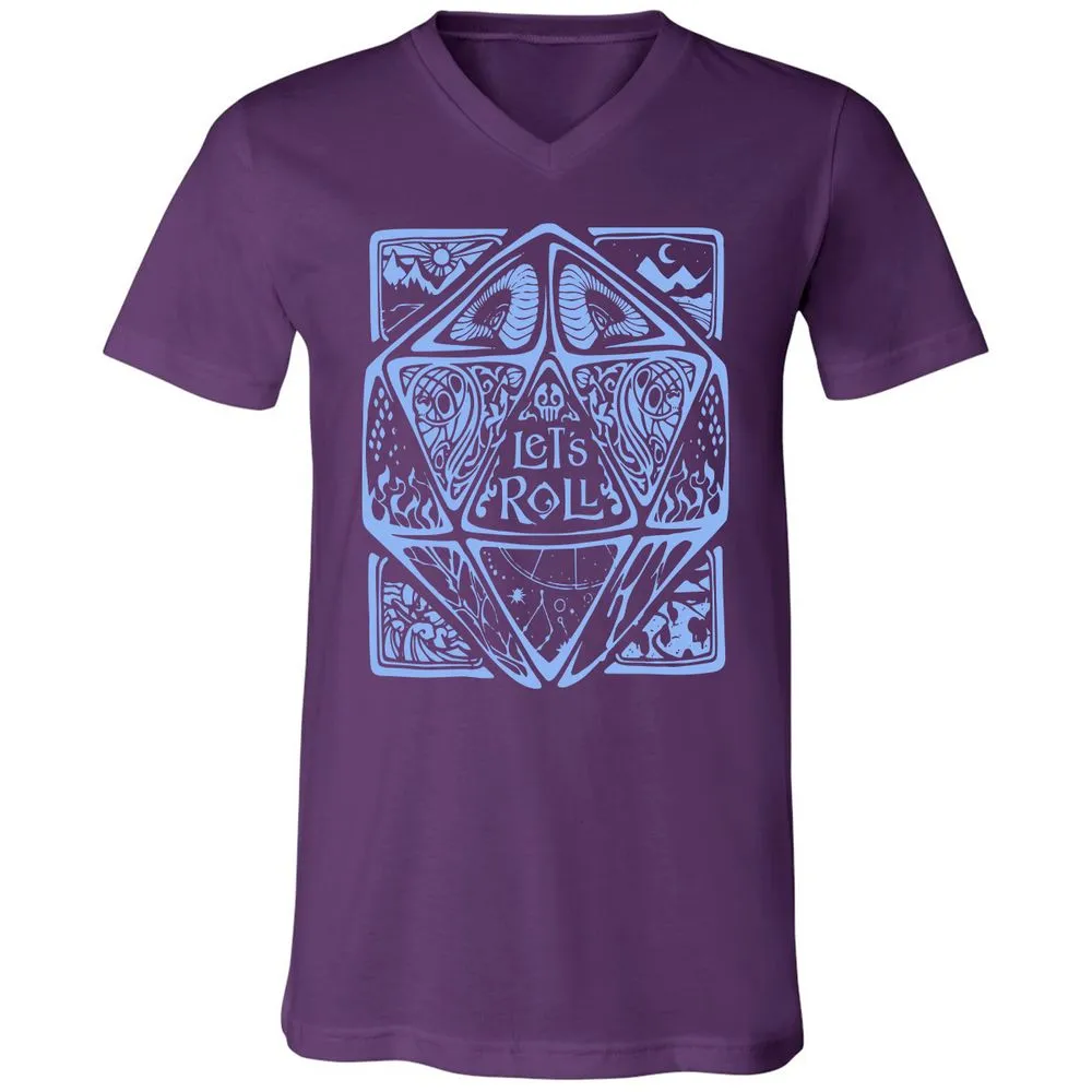 Let's Roll Unisex V-Neck T-Shirt - Team Purple - 9