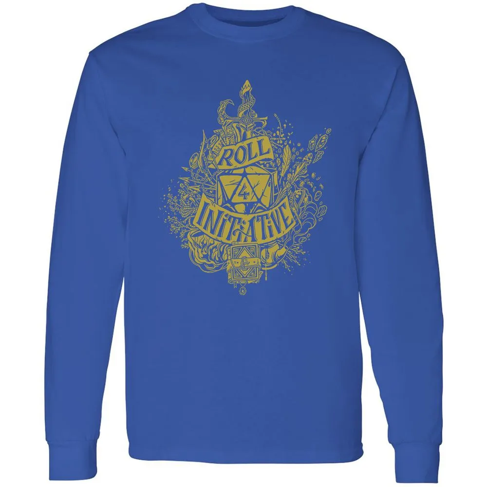 Roll Initiative Long Sleeve T-Shirt - Royal - 8