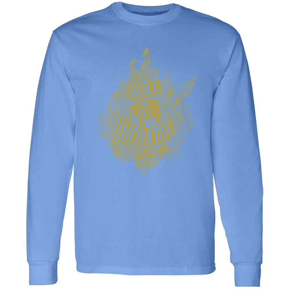 Roll Initiative Long Sleeve T-Shirt - Carolina Blue - 12