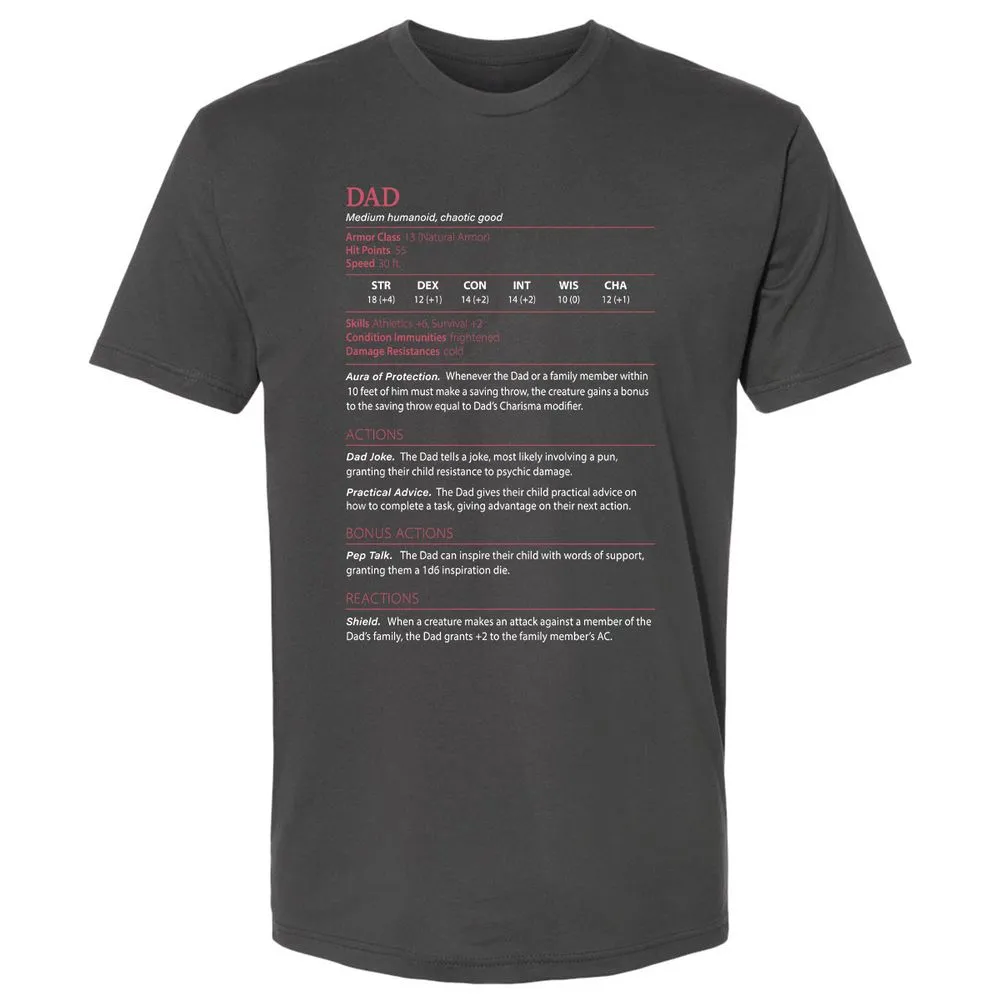 Dad Stats Premium Unisex T-Shirt - Heavy Metal - 8