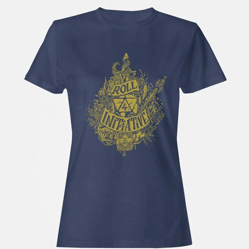 Roll Initiative Women's T-Shirt - Navy - 10