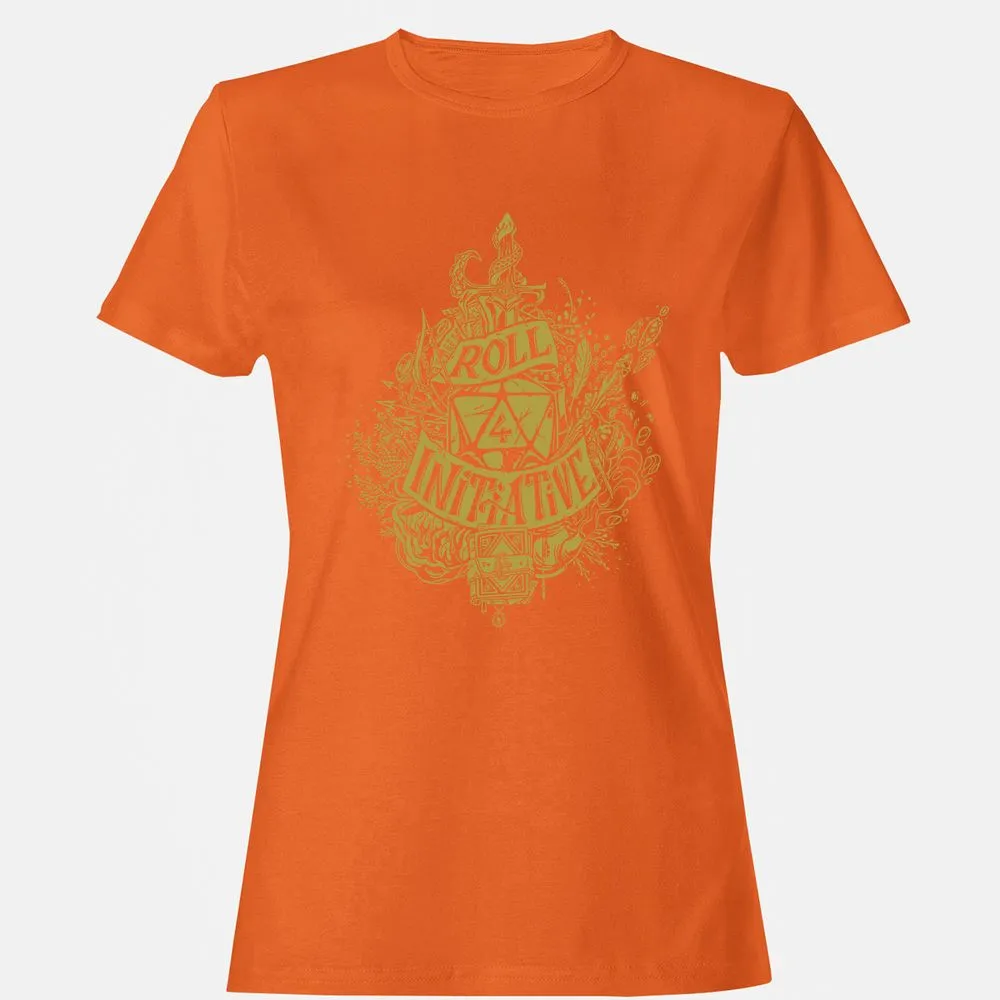 Roll Initiative Women's T-Shirt - Orange - 11