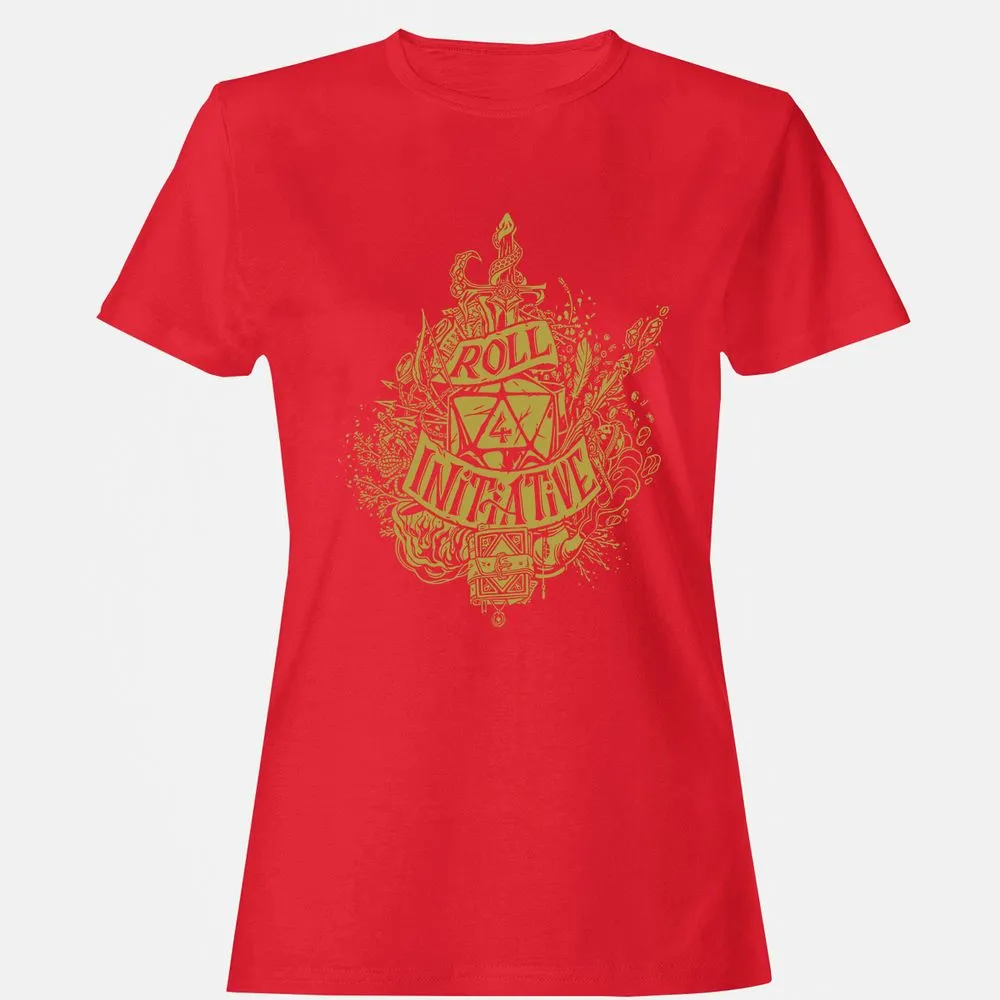 Roll Initiative Women's T-Shirt - Red - 13